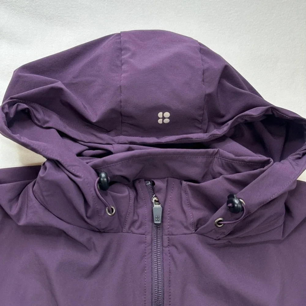 Sweaty Betty London Purple Hooded Lightweight Jacket Size S‎ Thumbholes